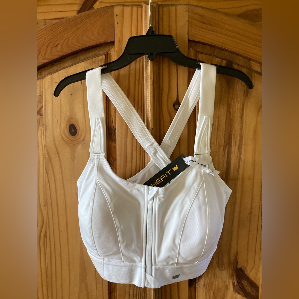 Women SheFit white sports bra - 4 Luxe
